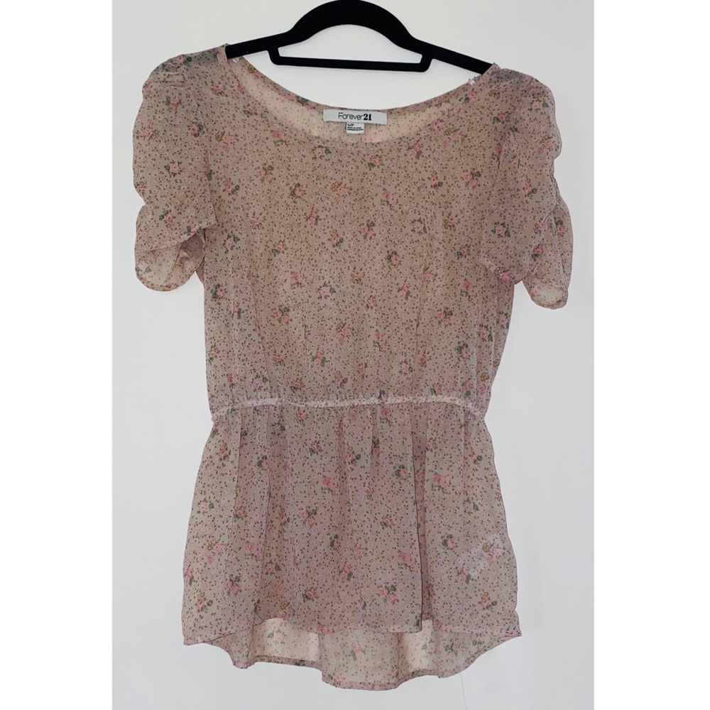 Light Pink Floral Blouse - Forever 21